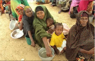 Women and Children at a feeding Center in Mogadishu