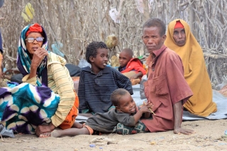 IDP Family Waiting for Aid